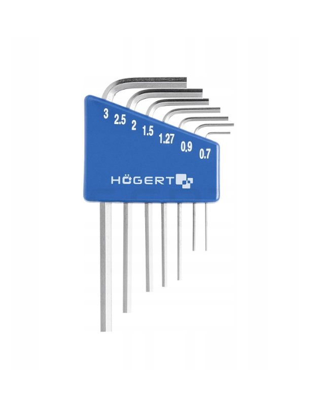 Hogert HT1W800 - Klucze precyzyjne HEX 7szt